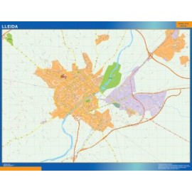 Mapa Lleida callejero gigante. Mapas México grandes