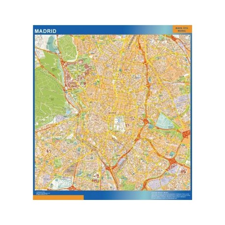 Mapa Madrid callejero gigante. Mapas México grandes