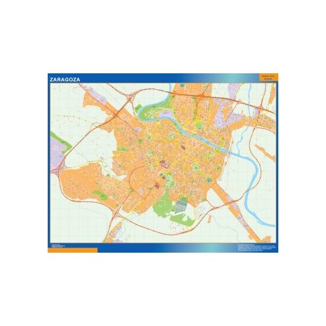 Mapa Zaragoza callejero gigante. Mapas México grandes