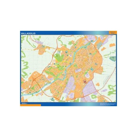 Mapa Valladolid callejero gigante. Mapas México grandes