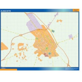 Mapa Albacete callejero gigante. Mapas México grandes