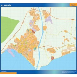 Mapa Almeria callejero gigante. Mapas México grandes