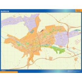 Mapa Burgos callejero gigante. Mapas México grandes